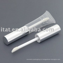 Eco Friendly Lip Gloss Tube com escova transparente tubo de limpeza creme